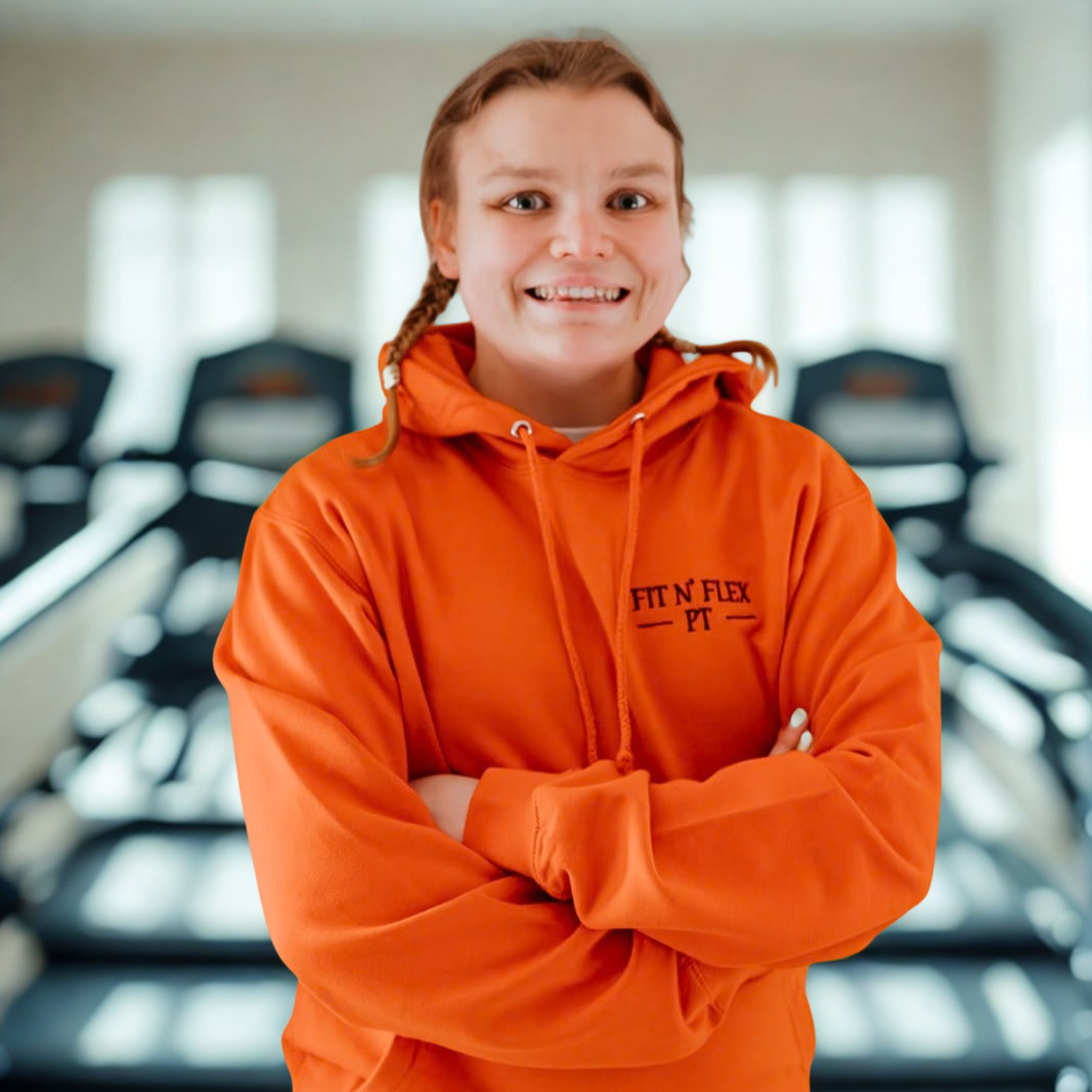 Rebecca Boardman supporting a client during a training session